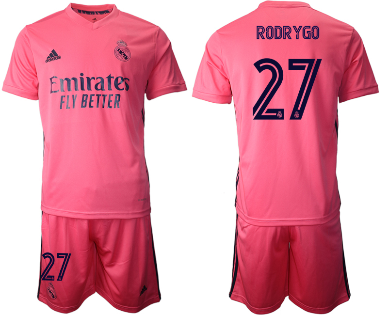 Men 2020-2021 club Real Madrid away #27 pink Soccer Jerseys->real madrid jersey->Soccer Club Jersey